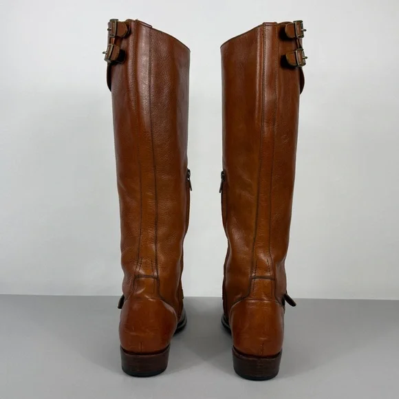 Frye Cognac Brown Leather Riding Boots - Picture 7 of 12